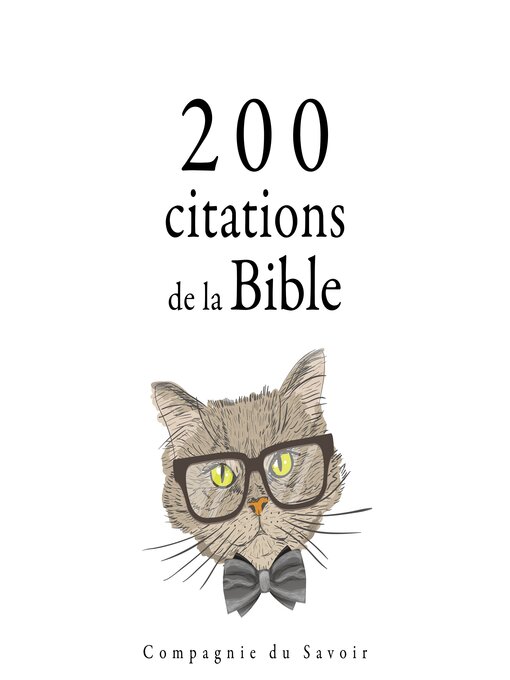 Title details for 200 citations de la Bible by Anonyme - Available